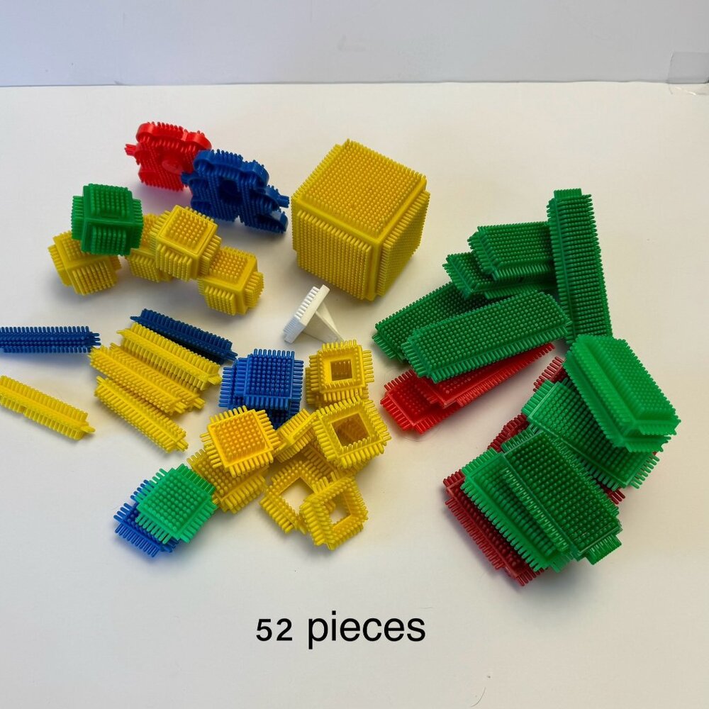 Vintage Lot of Blocks 52 Pieces Small Bristles